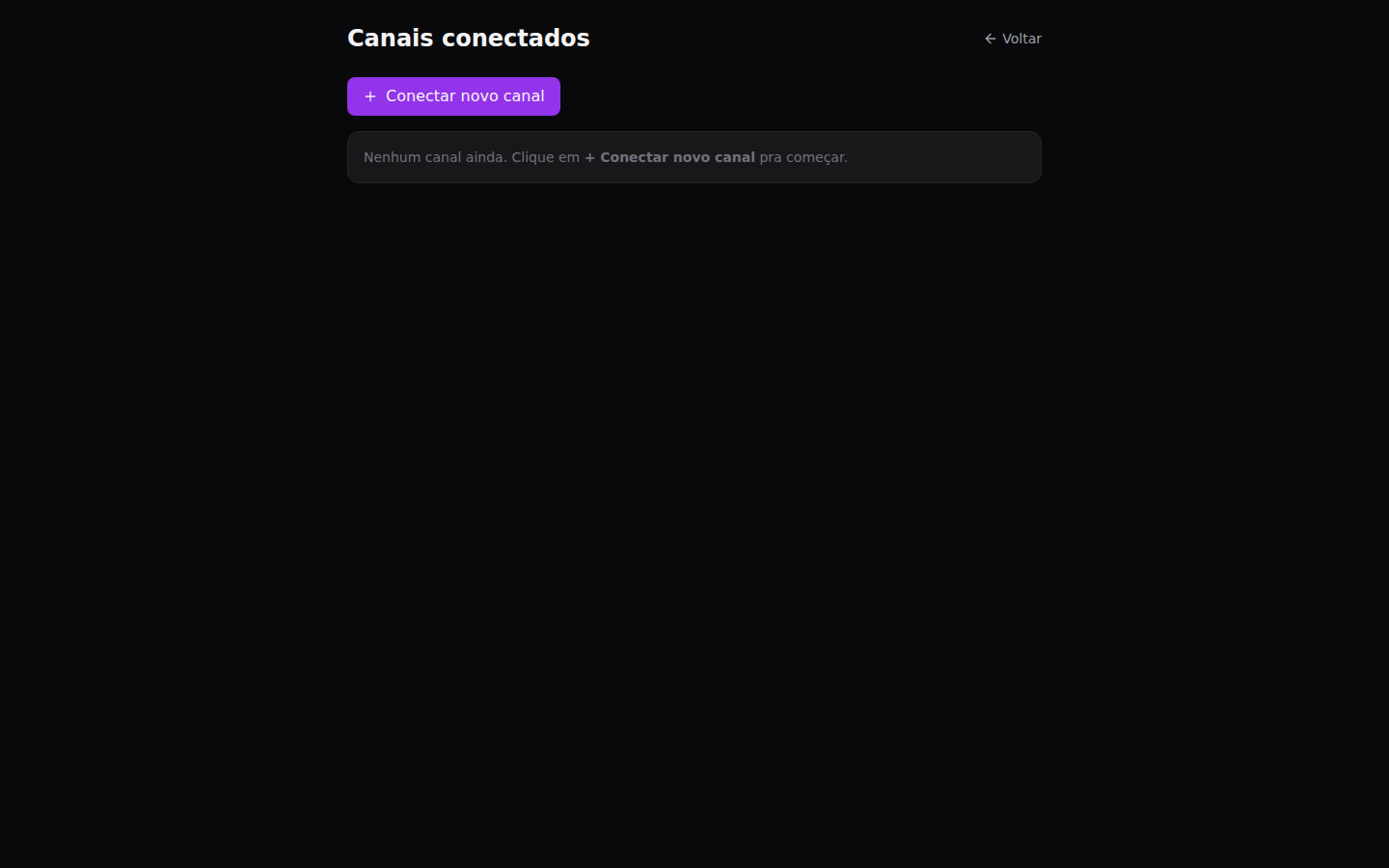 Conectar o WhatsApp — Abrir os canais