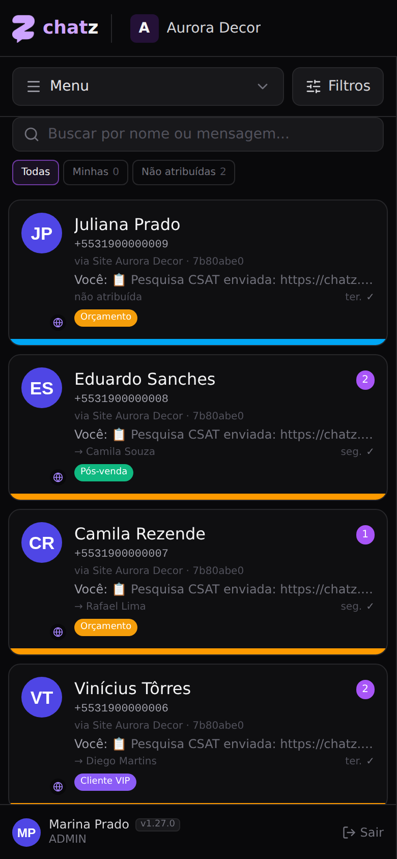 A caixa de entrada — Buscar