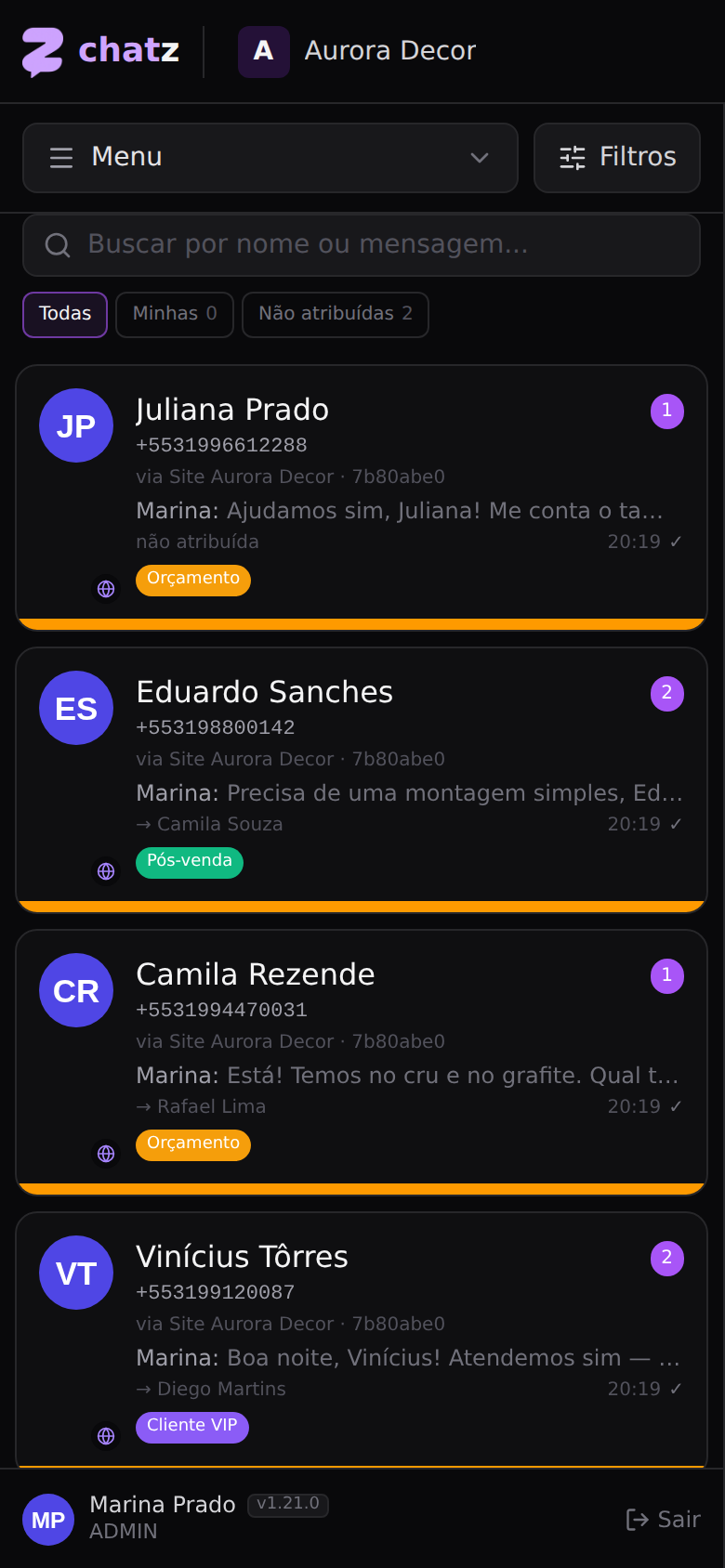 E-mail — Como aparece